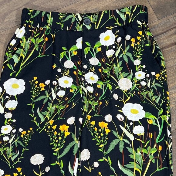 CABI Chi Chi Trouser Black Multicolor Floral Sz S #4259 NWOT - Picture 3 of 7